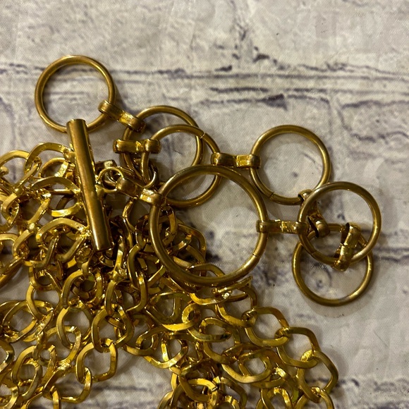 GOLD TONE 3 ATTACHED CHAINS WOMENS BELT - Picture 9 of 9